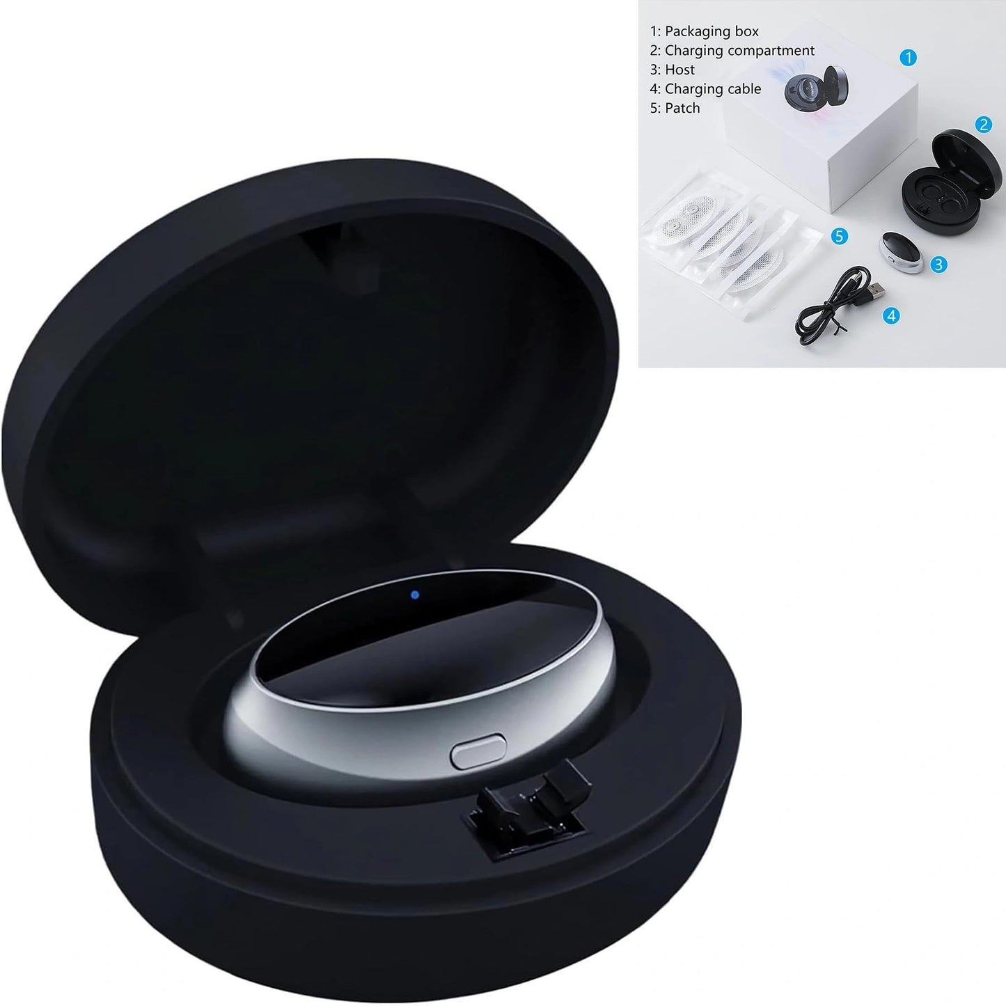 BEBESIRI Anti-Snoring Aid - Portable 3-Speed Adjustable Device for Better Sleep, Comfortable & Easy to Use (Black)