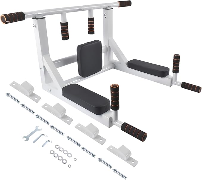 Multifunctional Dip Station for Indoor Home Gym Workout Pull Up Bar 440 lbs Training Equipment Mixizap