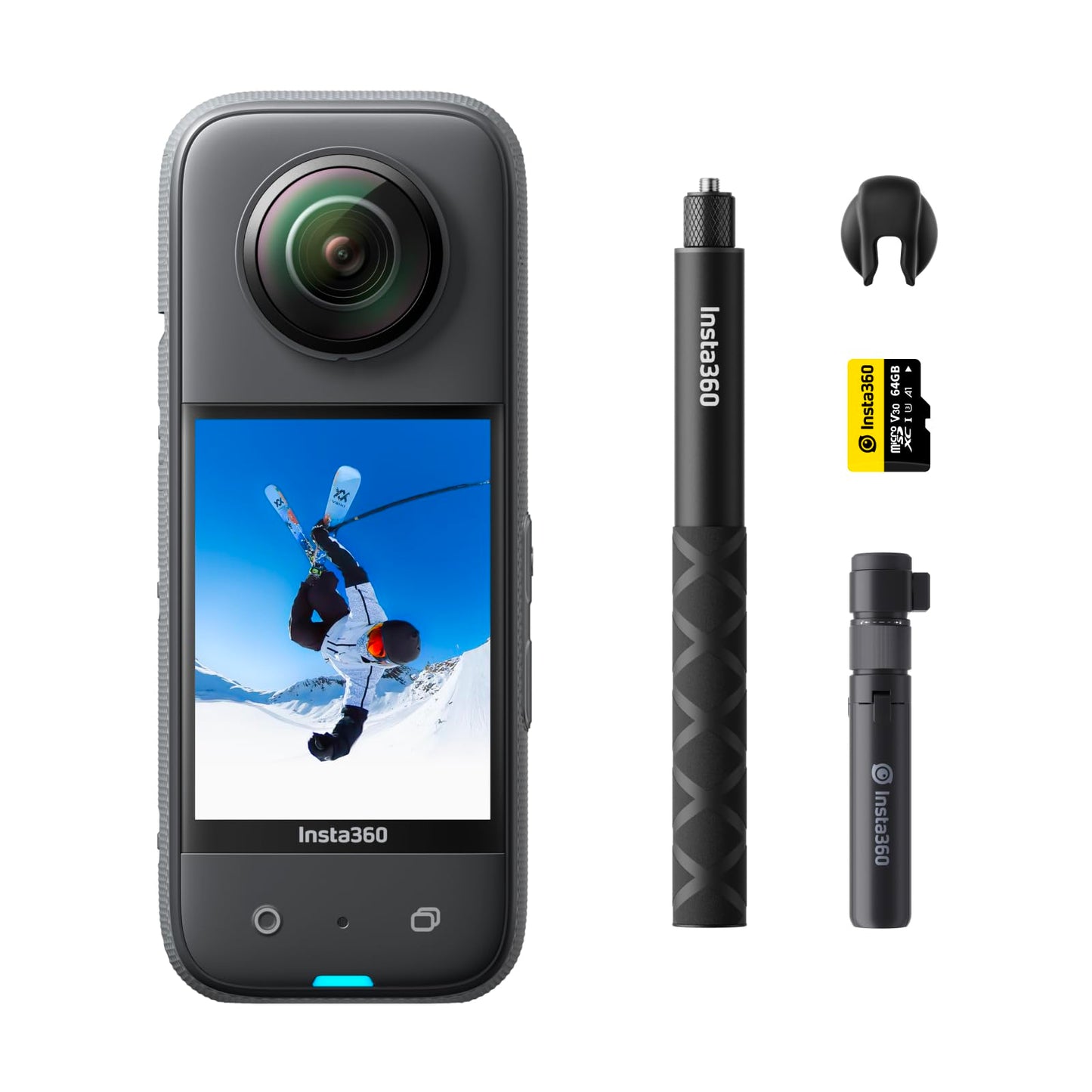 Insta360 X3 Creator Kit - Waterproof 360 Action Camera With 1/2 48Mp Sensors, 5.7K 360 Active Hdr Video, 72Mp 360 Photo, 4K Sing
