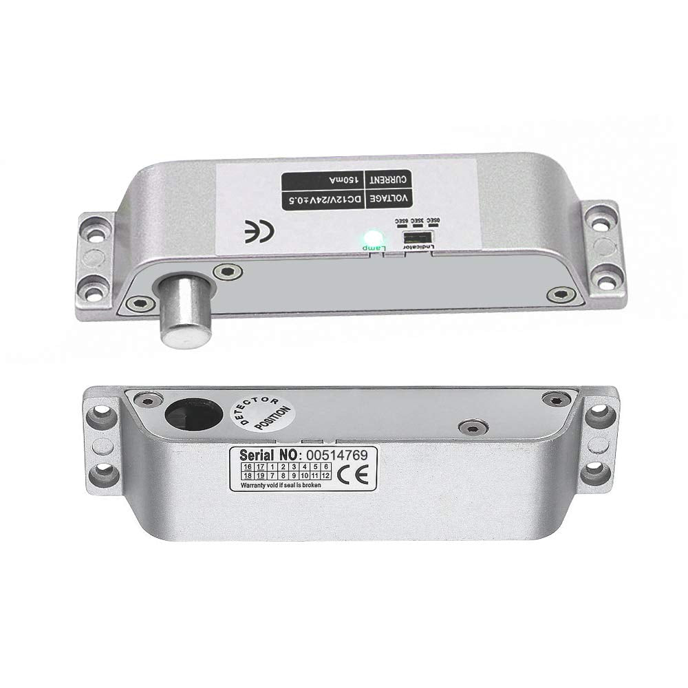 Electric Drop Bolt Lock DC 12V Fail Safe NC Mode Electronic Door Lock for Access Control Security Lock Door (X Bolt Lock) with Time Delay Surface Mounted Lock