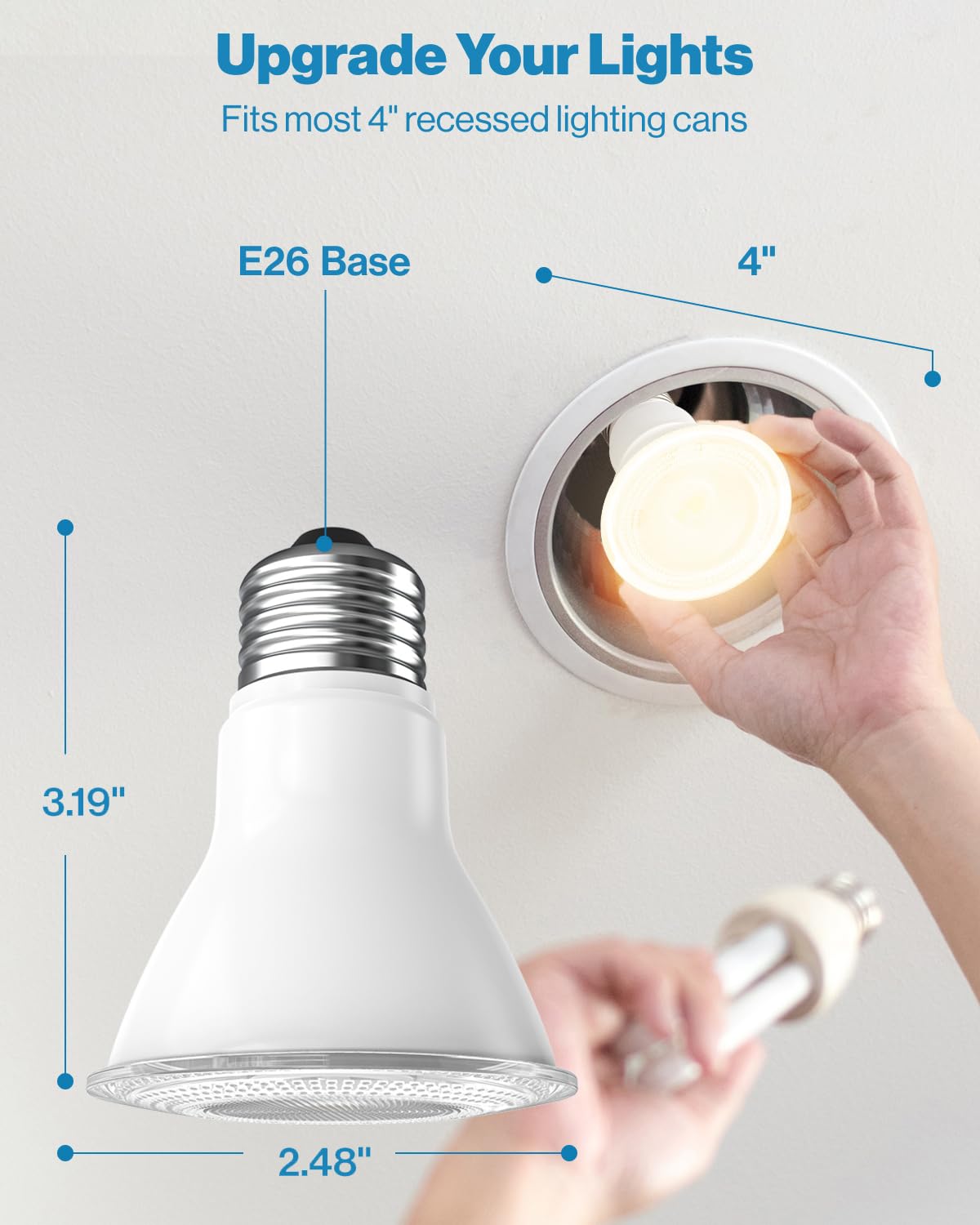 Sunco 10 Pack PAR20 LED Bulbs, Flood Light Bulb Outdoor, 500 LM, 7W (50W Equivalent), 2700K Soft White, E26 Medium Base, Dimmable, Track Lighting for Indoor/Outdoor Use, Wet Rated UL.