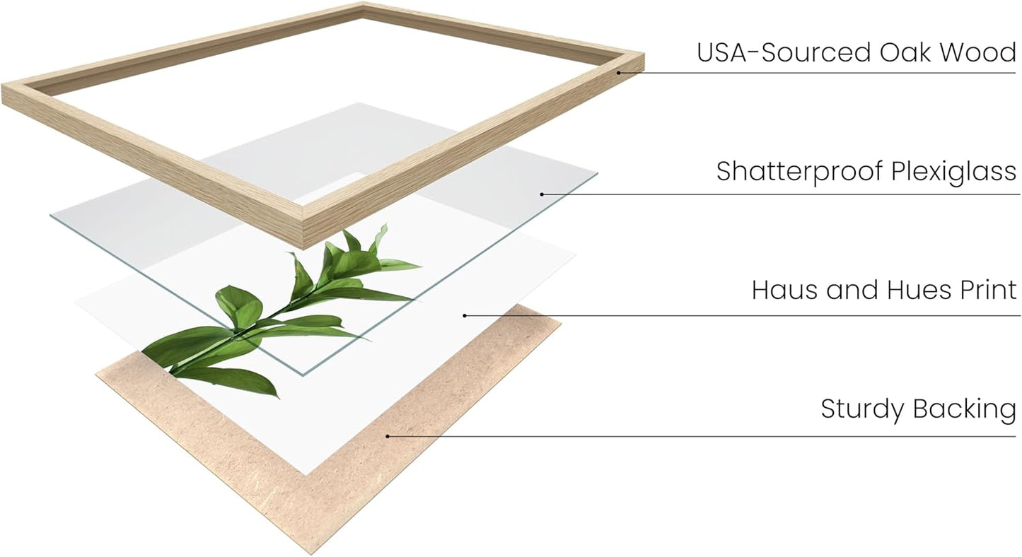 Plant Photo Set of 4-8x10 Framed Beige