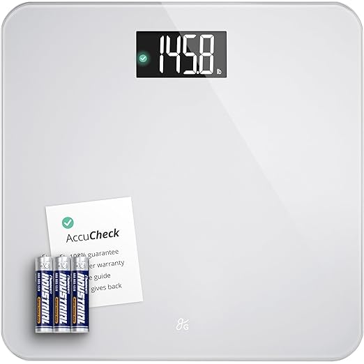 Greater Goods AccuCheck Digital Scale for Body Weight - Accurate Digital Bathroom Scale with High-Precision Sensors, Large...