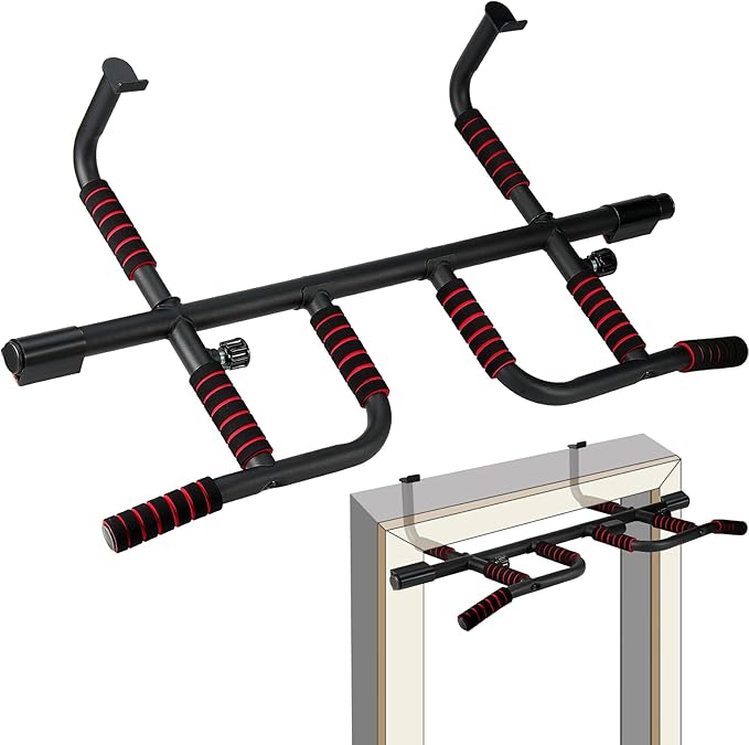 IRON AGE Pull Up Bar for Doorway : 2025 New Pullup Bar - Industrial Grade Steel, Hang & Go Training, Multi-Grip Horizontal...