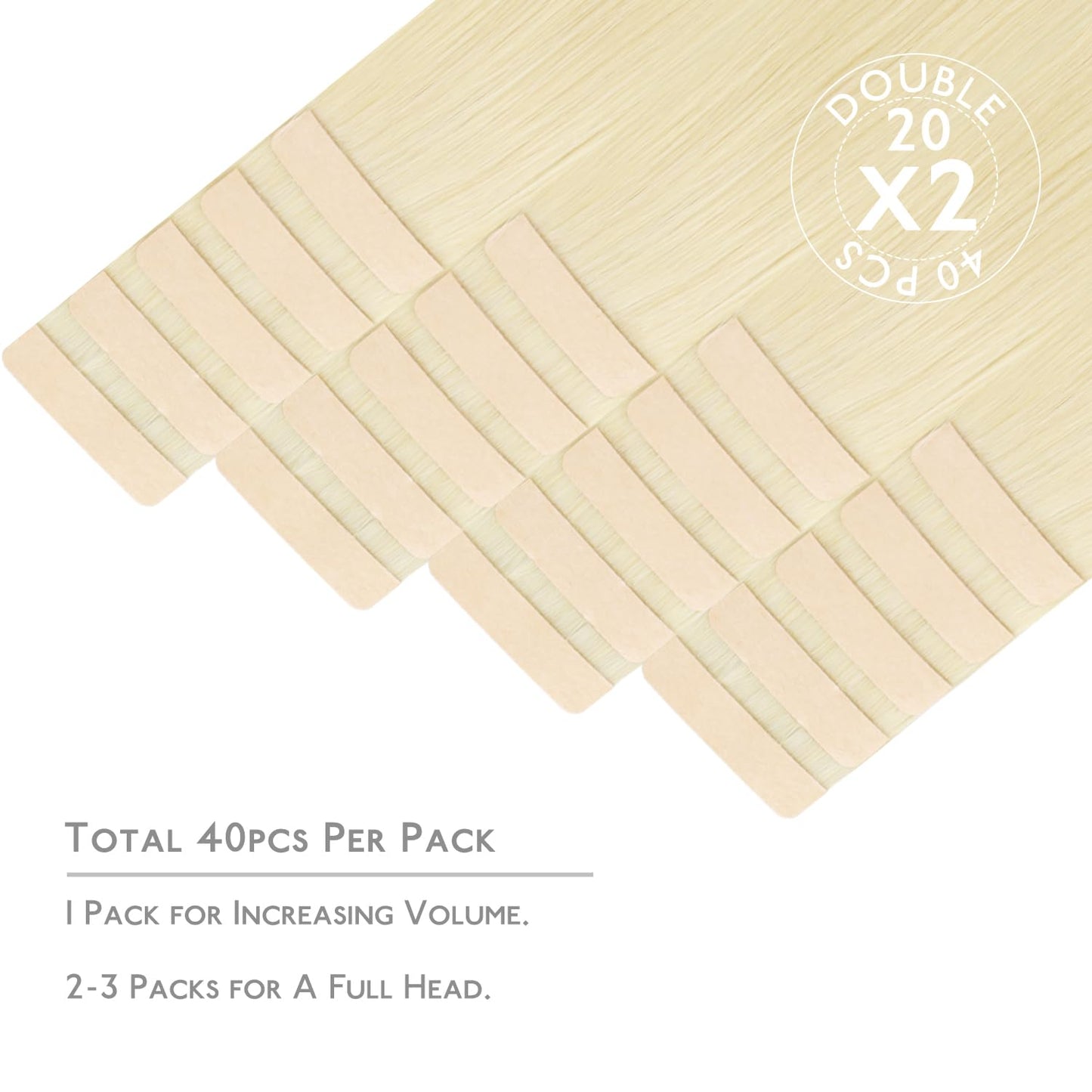 WENNALIFE Tape in Hair Extensions Human Hair, 40pcs 60g 10 inch Platinum Blonde Hair Extensions Real Human Hair Straight Tape in