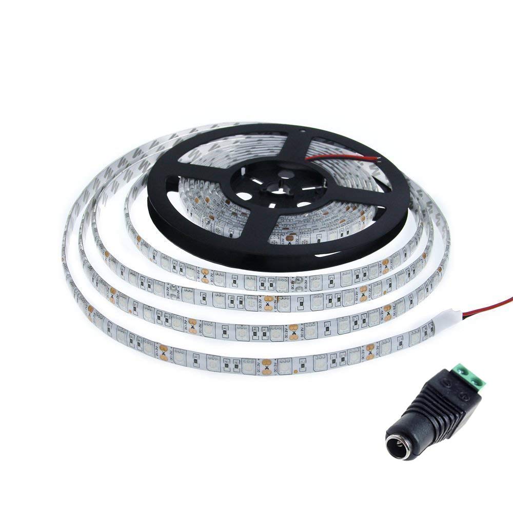 Velain 12V LED Strip Light, 16.4ft Waterproof Flexible Rope Light, 300 LEDs, Blue