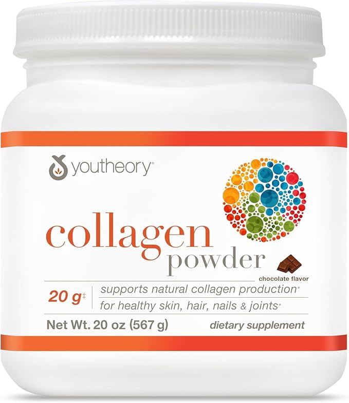 Youtheory Collagen Powder - Premium Collagen Supplement with Vitamin C & Biotin - Healthy Hair, Skin, Nails & Joints - Hydrolyzed & Highly Absorbable - Dairy, Soy & Gluten Free - Citrus Twist - 20 oz