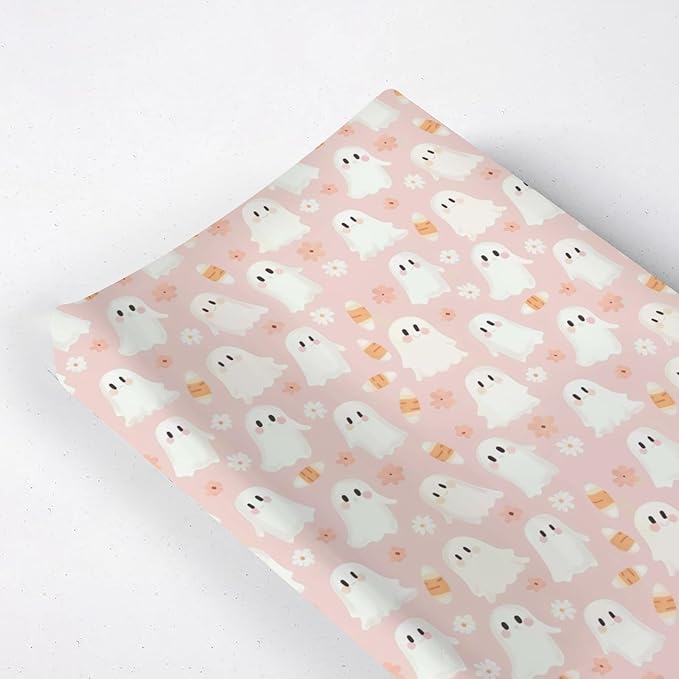 Cute Halloween Theme Corn Candy Flower Pattern Baby Changing Pad Cover, Unisex Fall Winter Holiday Nursery Diaper Changing Table Pad Mat Sheet for Boys Girls-16x32
