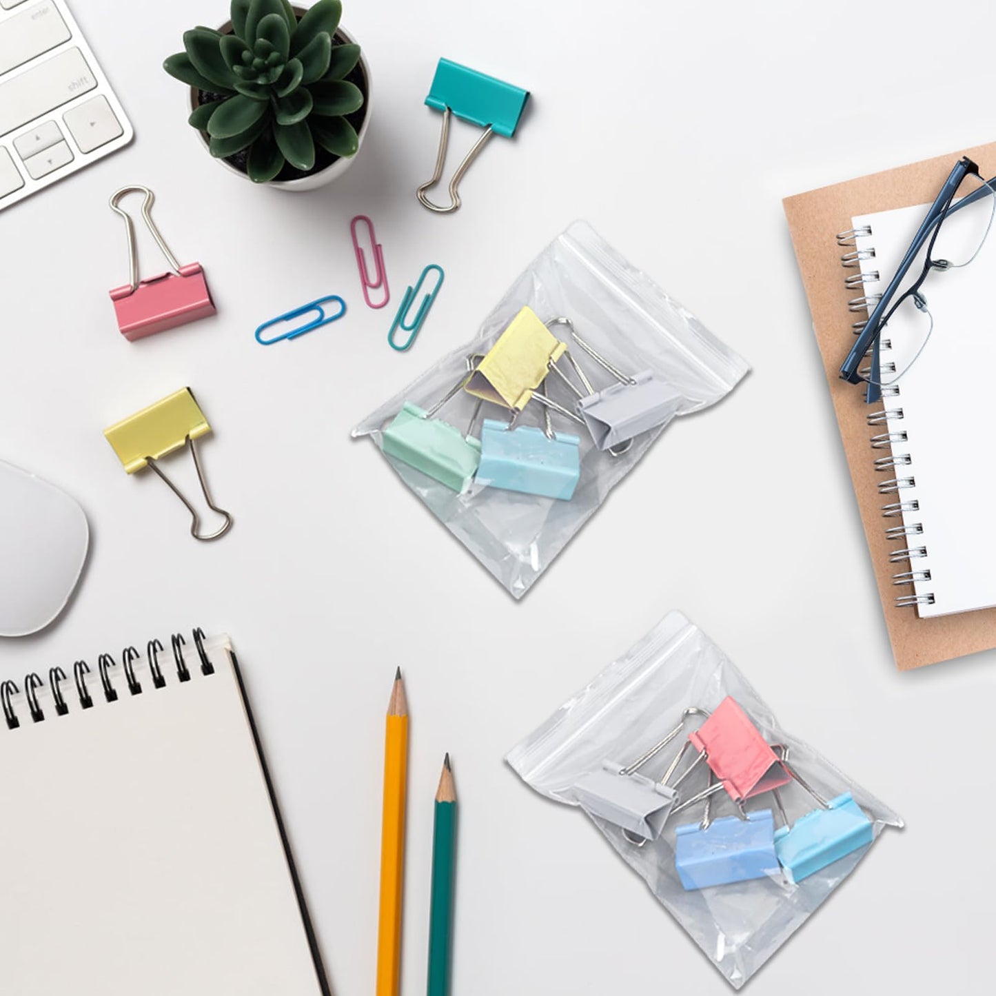 Small Plastic Bags, 300 PCS Mini Baggies 3 Assorted Sizes 2x2 2x3 3x4 Inch. Mini Jewelry Baggies Reclosable, Clear Zip Bags (Small)