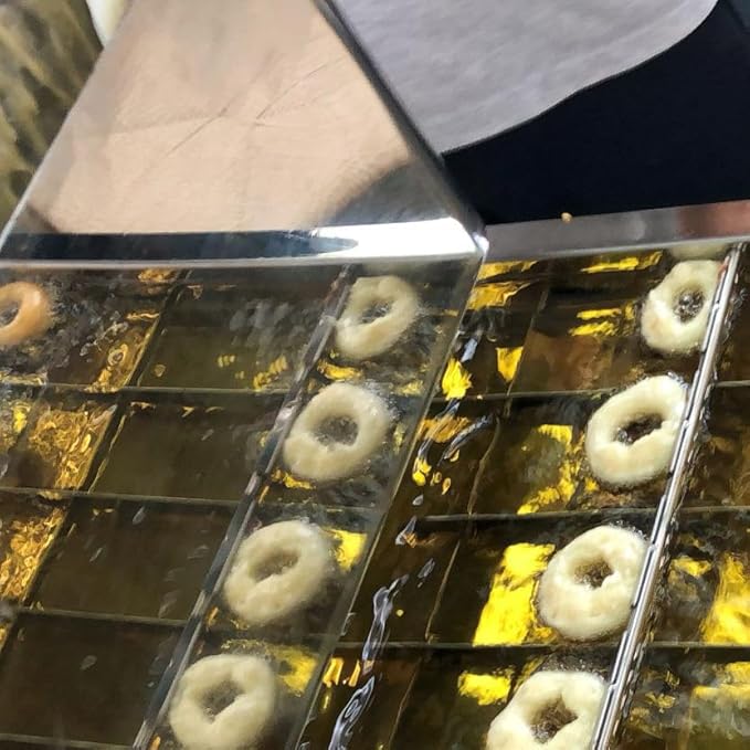 Commercial 6 Rows Automatic Mini Donut Maker Machine, Frying Donuts Maker, Frying Doughnut Machine, For Restaurant, Bakery, Party, Dessert Shop, 2600pcs/hour (6 Row)