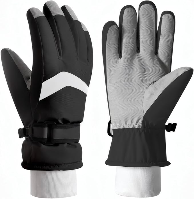DARCHEN 3-12 Kids Snow Gloves Boys Winter Waterproof Ski Snowboarding Insulated Warm Windproof Cold Weather Sports Age Gir...