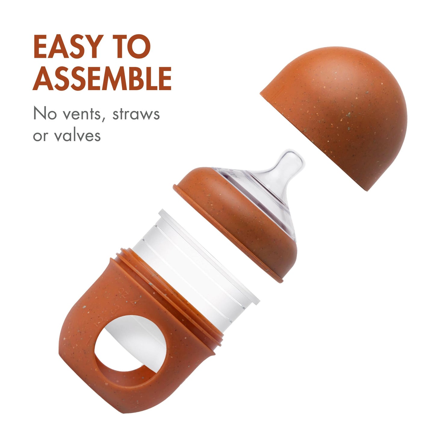 Boon Nursh Reusable Silicone Baby Bottles with Collapsible Silicone Pouch Design - Everyday Baby Ess & Nursh Reusable Silicone Baby Bottles with Collapsible Silicone Pouch Design, Tie dye