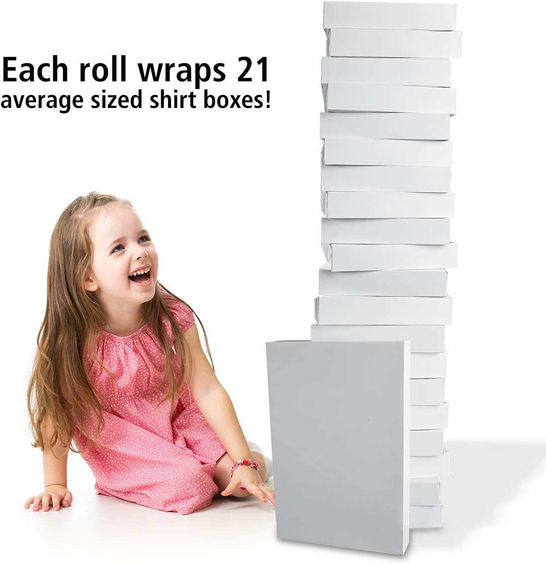 Current Birthday Confetti Stripes Jumbo Gift Wrap Roll – 23 Inches x 32 Feet (61 Square Feet Total), Peek-Proof, For Birthdays, Graduations, Baby Showers and More