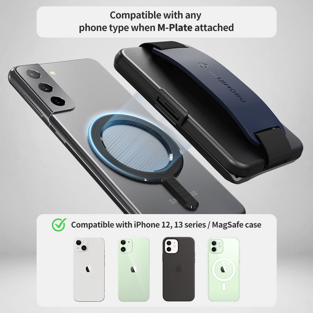 Sinjimoru For Magsafe Wallet, Secure Hard Lock Magnetic Card Holder As A Magsafe Stand And Magsafe Grip For Iphone 16 15 14 13 1