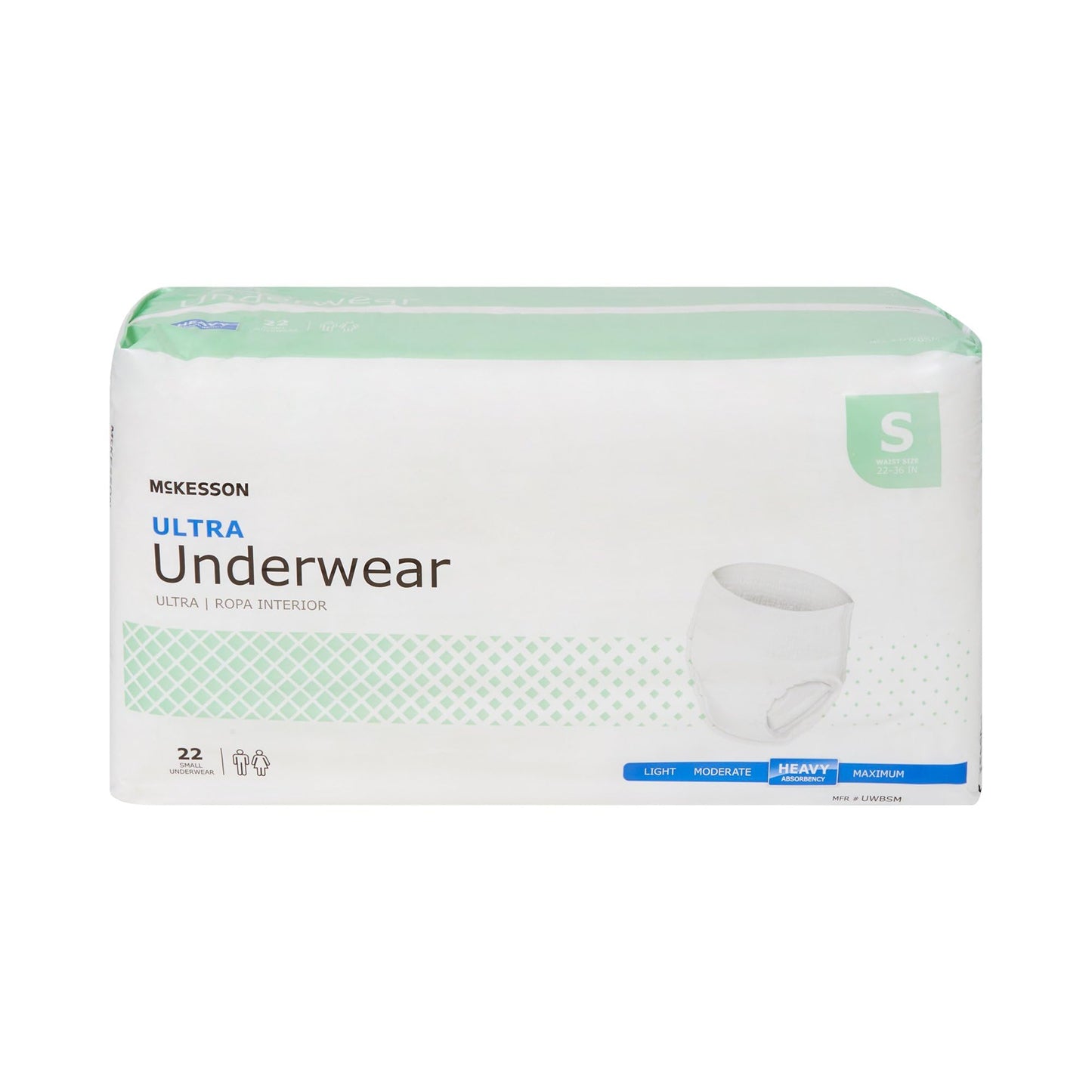 McKesson Ultra Adult Incontinence Underwear, [88 Count], Heavy Absorbency, Small, 22-36 in. Unisex Bladder Leak Protection, Pull-On Style with Tear-Away Sides, Postpartum and Incontinence Support