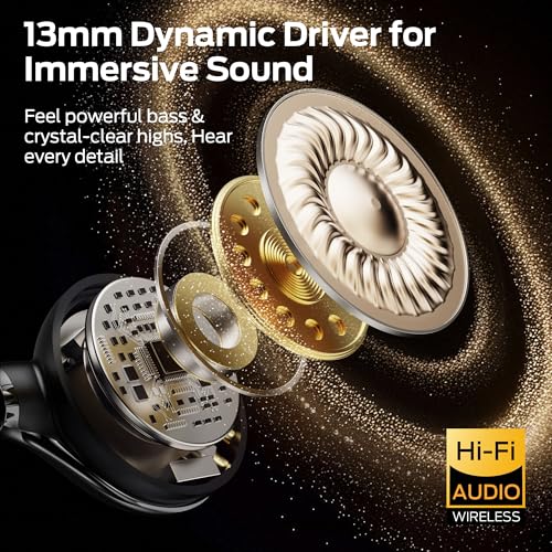 Monster Open Ear AC225 Earbuds, Stereo Sound, Bluetooth 6.0 Open Ear Headphones, Lightweight Comfort Clip-On Earbuds with ...
