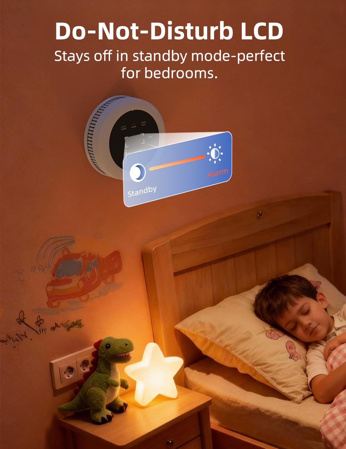 UxmCruxial Smoke Detector Carbon Monoxide Detector Combo, 2 in 1 Smoke and Carbon Monoxide Alarm with Display 85dB Alarm Replaceable Battery Fire Alarm CO Detector for Kitchen,Office