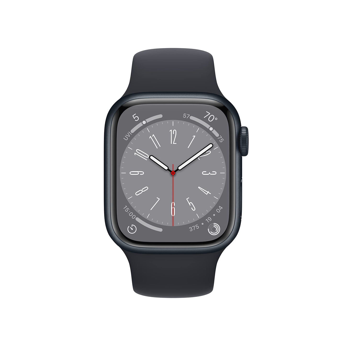 Apple Watch Series 8 (GPS, 41MM) - Midnight Aluminum Case with Midnight Sport Band S/M (Renewed Premium)