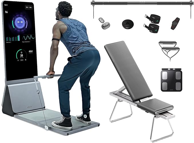 AEKE Smart Home Gym System- Fitness Mirror K1: AI-Powered All-in-One Fitness Machine for Full-Body Strength Training and P...