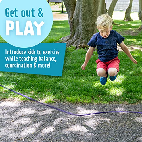Just Jump It 16' Foot Single Jump Rope for Kids Women and Men - Active Outdoor Youth Fitness Excersing Equipment - Double ...