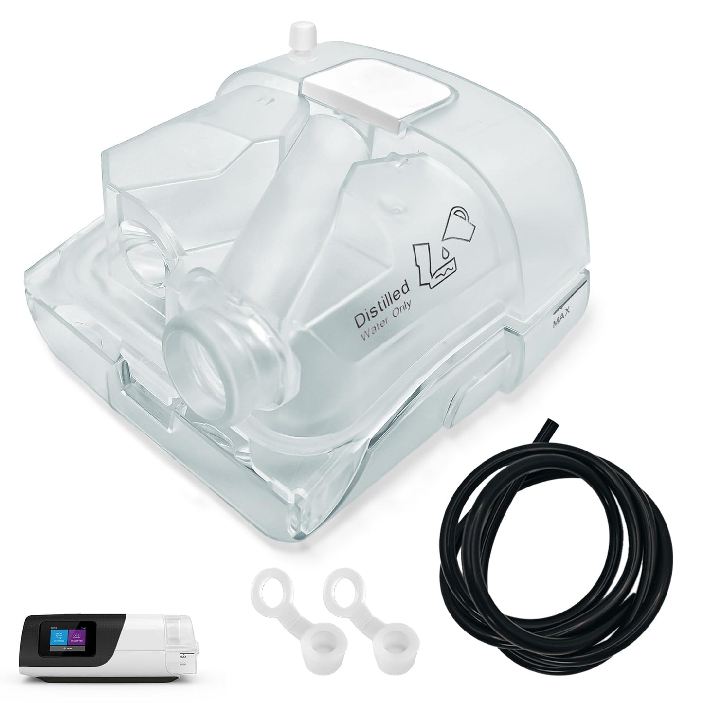 Water Chamber Adapter for ResMed AirSense 11 and AirCurve 11 Series Machines, Compatible with So Clean Water Tank Machines, Water Reservoir Tubing Adapter