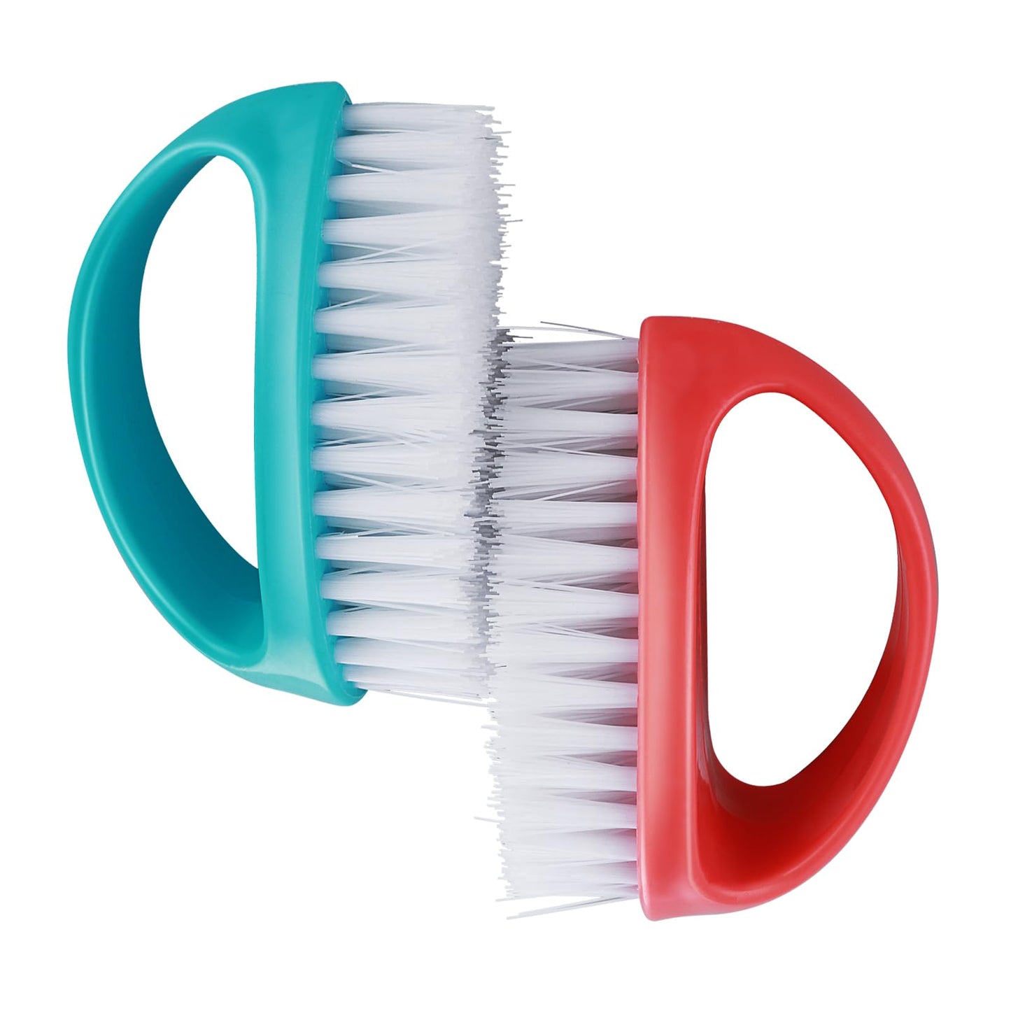 HJZHII 2 Pcs Hand and Nail Brush, Nail Clippers Heavy Duty Scrub Clean Brushes with Nylon Bristles for Cleaning Soft Stiff Finge