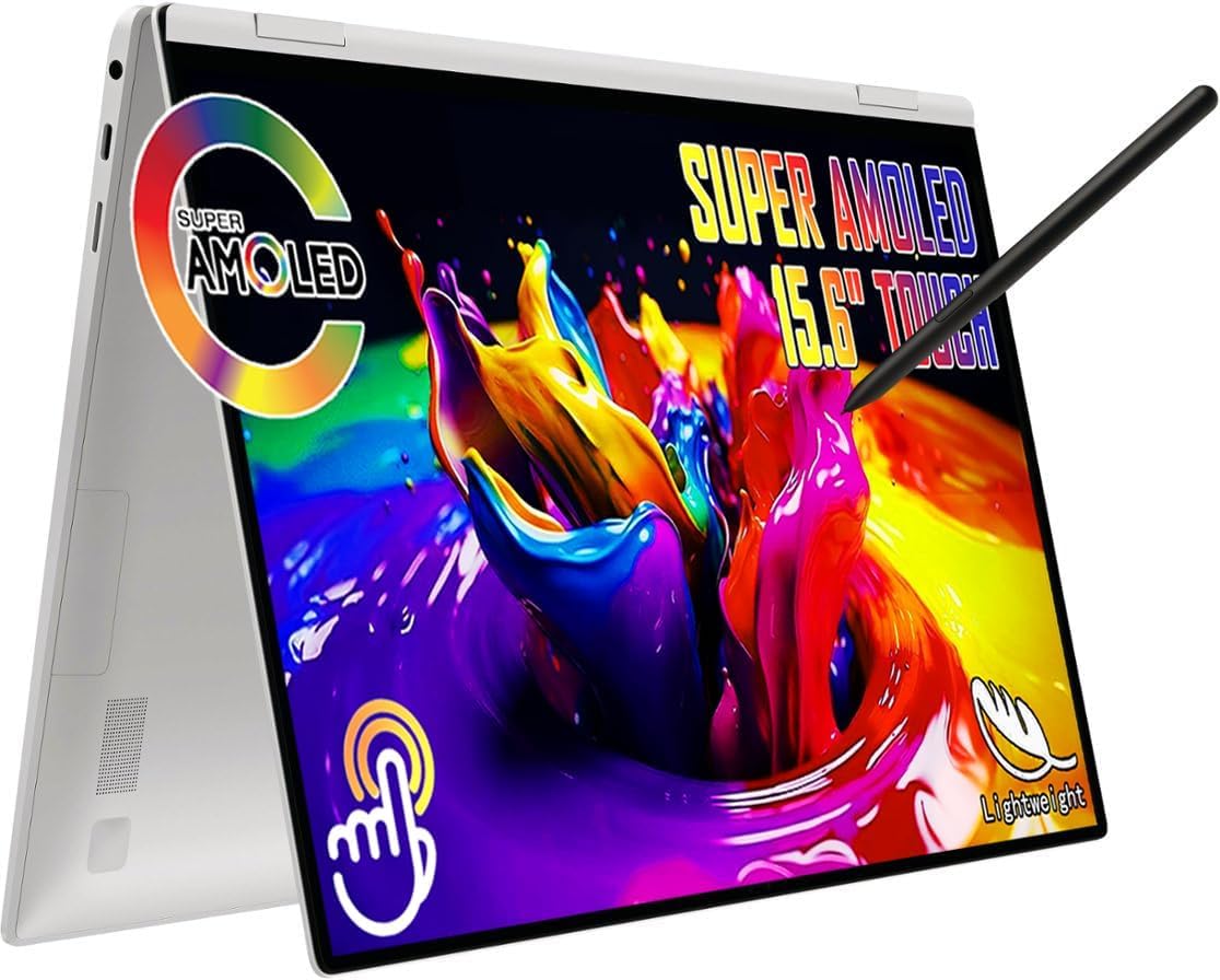 Samsung Galaxy Book2 Pro 360 2-In-1 Business Laptop, Silver