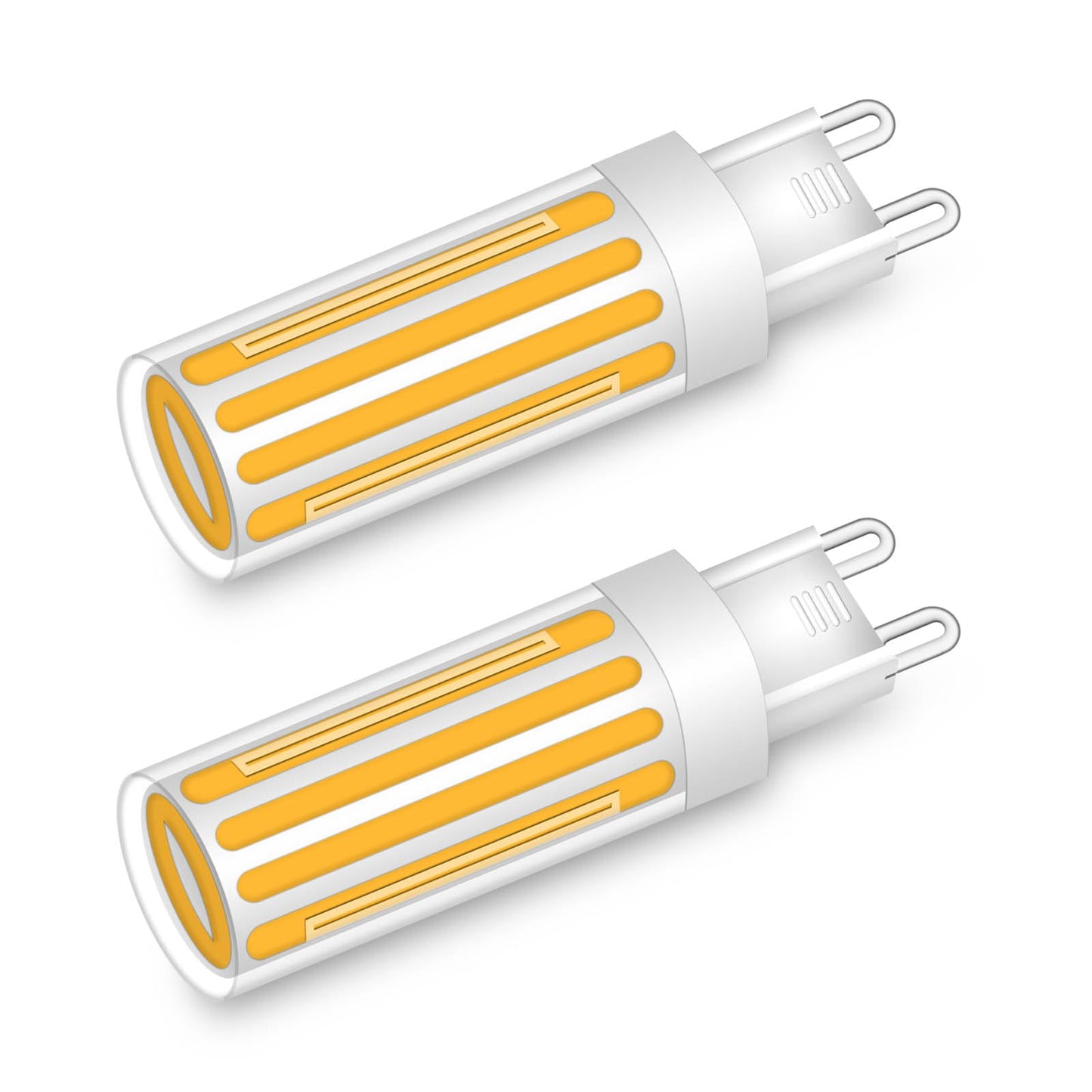 Lflampon 8W G9 Led Light Bulbs 80W Halogen Equivalent  G9 Led Bulbs Soft White 2700K  360Beam Angle  120V 800Lm  G9 Bi Pin Base Bulbs Dimmable For Chandeliers Home Lighting