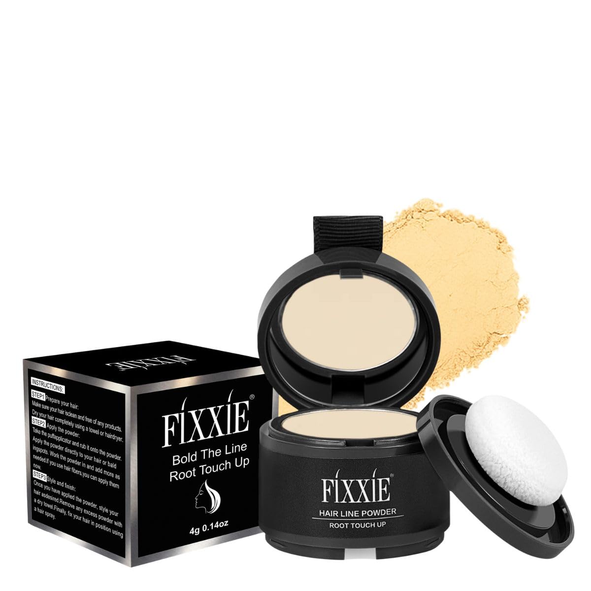 Hairline Light Blonde Root Touch Up Powder - Instant Hair Loss Concealer for Thinning Hair, Windproof & Sweatproof Cover Up With