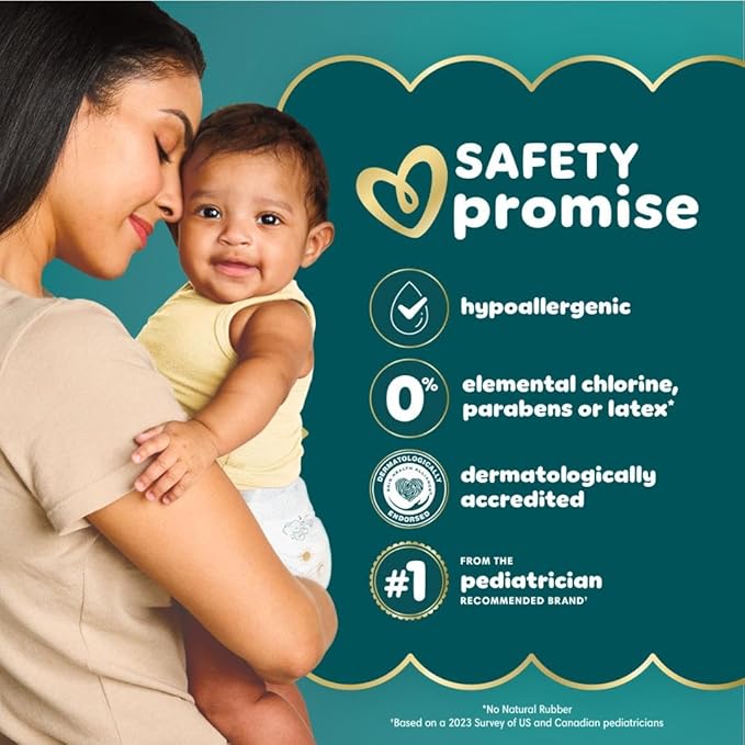 Pampers Swaddlers Diapers, Size 4 (15-34 lbs), 150 Count, Absorbent, Keeps Baby Dry and Comfortable, Skin Safe Disposable Baby Diaper (Packaging May Vary)
