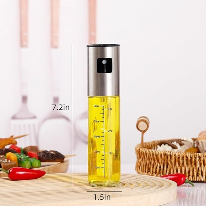 Oil Sprayer for Cooking-Oil Sprayer Mister Refillable Olive Oil Spritzer with Continuous Spray,Portion Control, Perfect for Salads, BBQs, Baking,Frying & Air Fryers(100ml)
