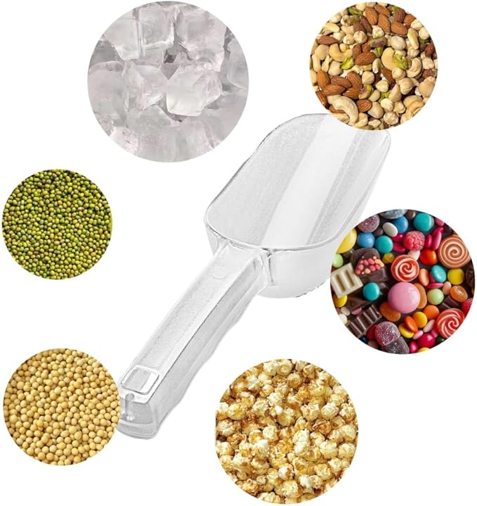 Ice Scoop,ice maker scoop,ice scoopers for ice bucket,Polycarbonate Utility Ice Scoop,12 Oz,Clear,Ergonomic Handle, Applicable to:Ice Maker,Ice Cream,Pets Food,Coffee Beans(1 pcs) M