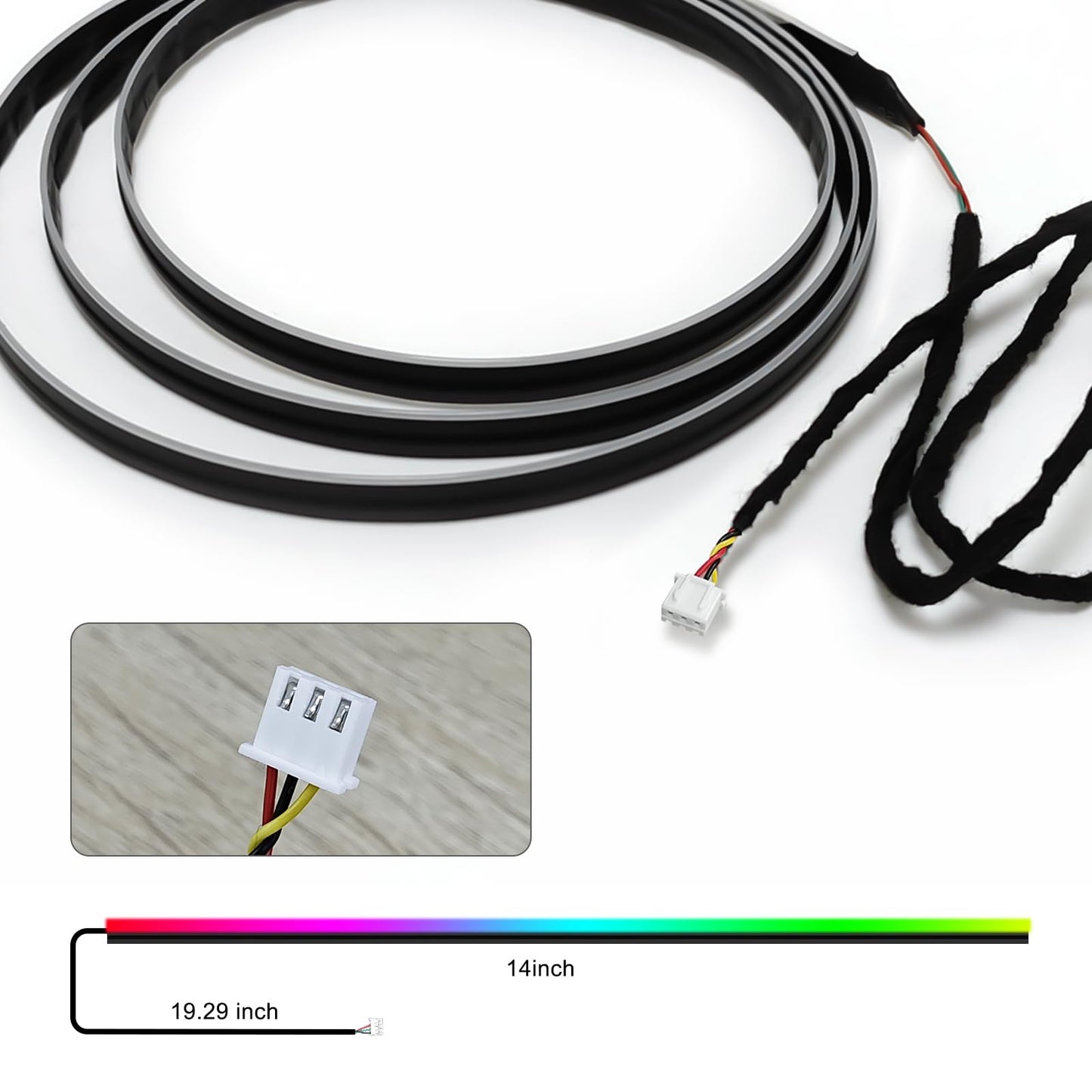 MAODANER Dreamcolor Acrylic LED Strip Light, 14-inch, Compatible with Dreamcolor Controllers, Color: Dreamcolor