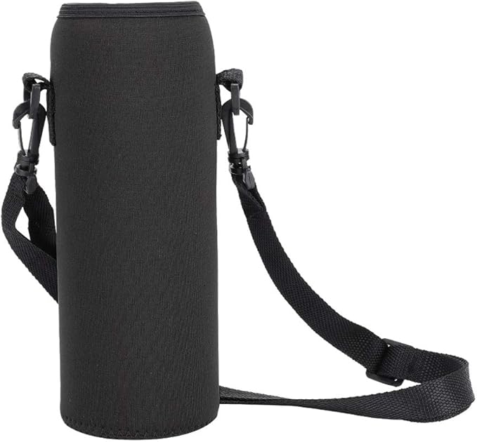 POCREATION Water Bottle Carrier,Insulated Neoprene Water Bottle Holder Bag Case Pouch Cover 1000ML, Shoulder Strap, Great for Stainless Steel and Plastic Bottles, Sport and Energy