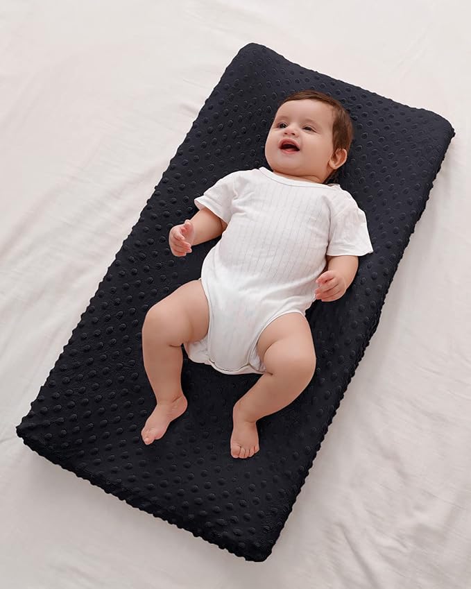 Changing Pad Cover, Soft Changing Table Sheets for Baby Boy and Girl, Diaper Changing Table Cover Fit 32"/34'' x 16" Pad (Black)