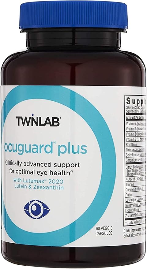 Twinlab Ocuguard Plus - Eye Supplement with Zinc, Vitamin A, C & D - 60 Veggie Capsules