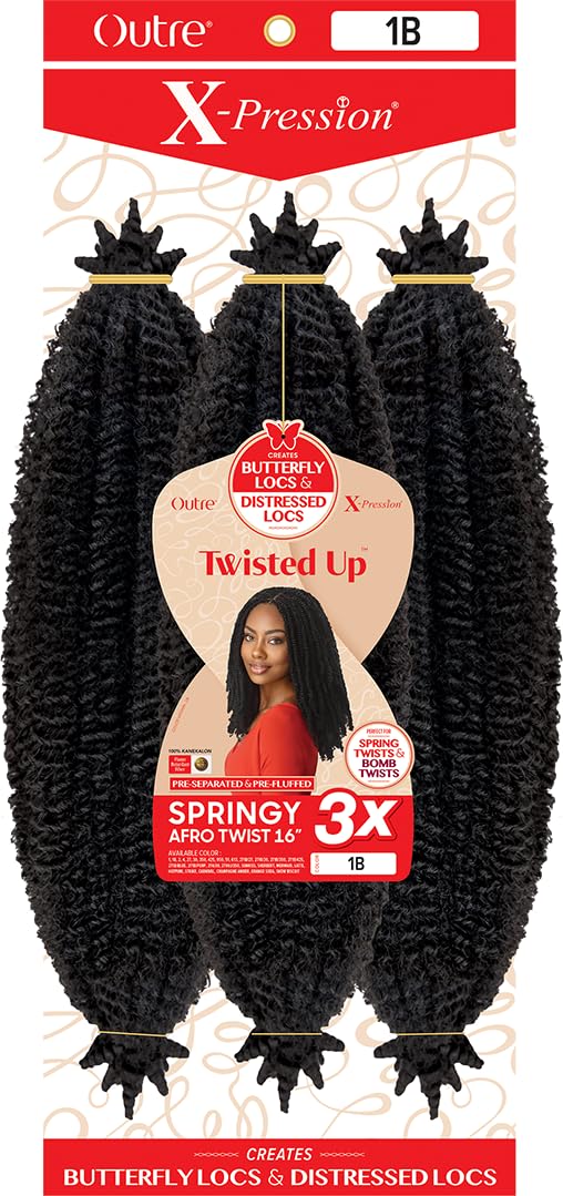 Outre X-Pression Synthetic Braid - 3X SPRINGY AFRO TWIST 16 (350)