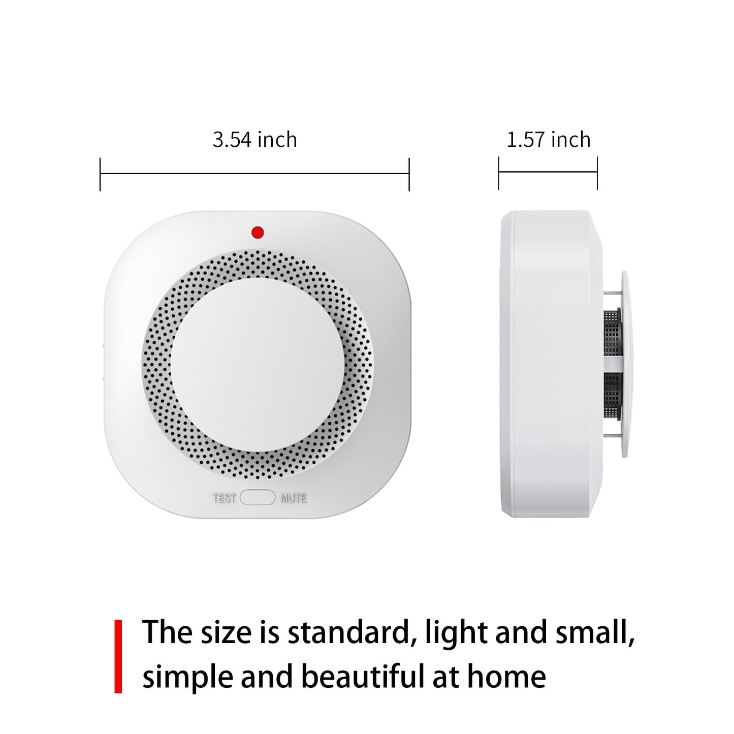 COHANSHAN Smoke Alarm，Smoke Detector，fire Alarms Smoke detectors，AA Batteries for 5-Year Life，complies with UL Certification，360° Intelligent Detection，Battery-Powered Smoke Alarm，Wiring-Free，3-Pack
