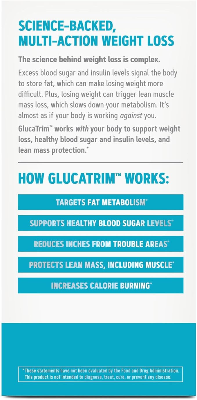 GNC Total Lean GlucaTrim - 120 Capsules | 60 Servings