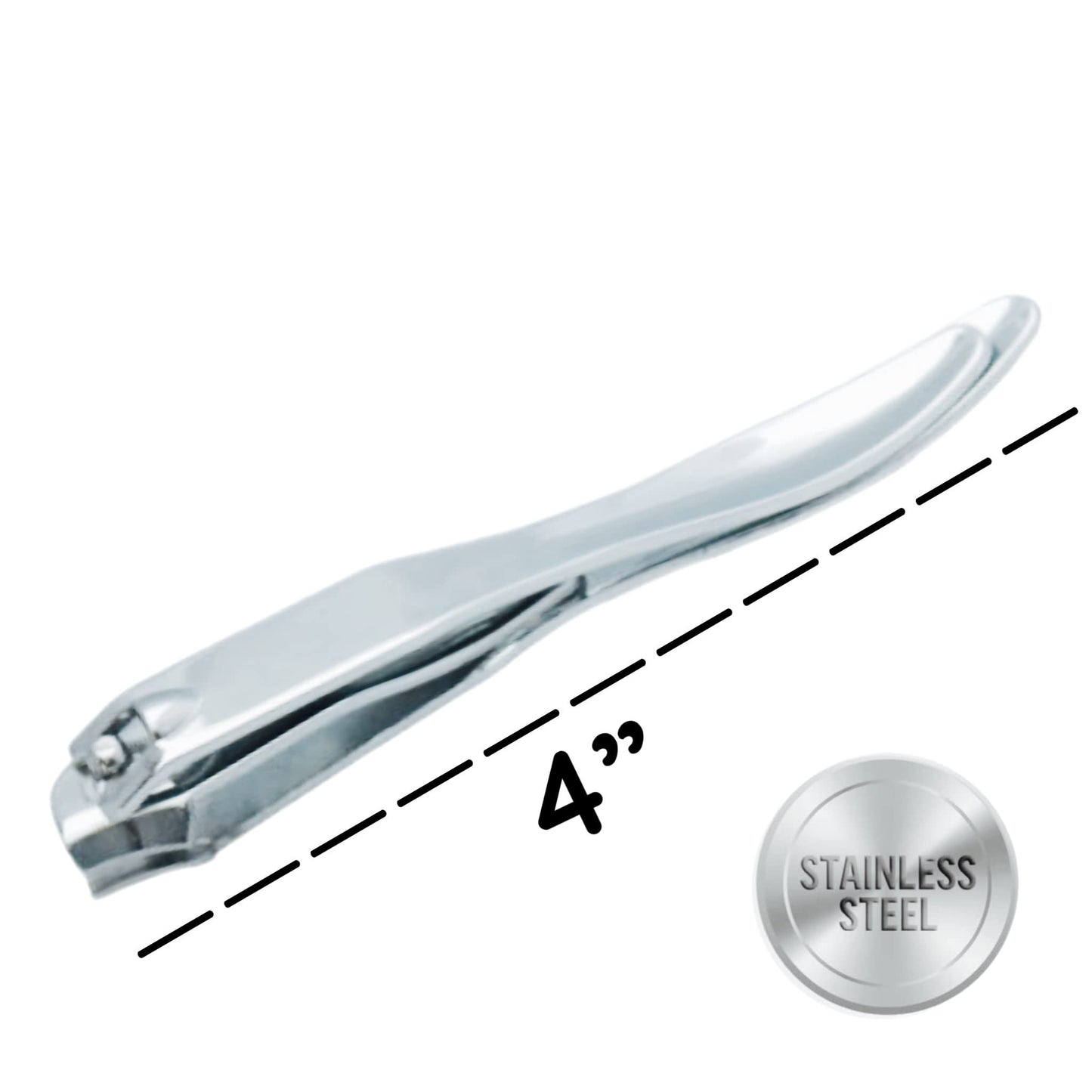 1 Side Angle Stainless Steel Fingernail or Toenail Side Nail Clipper Cutter