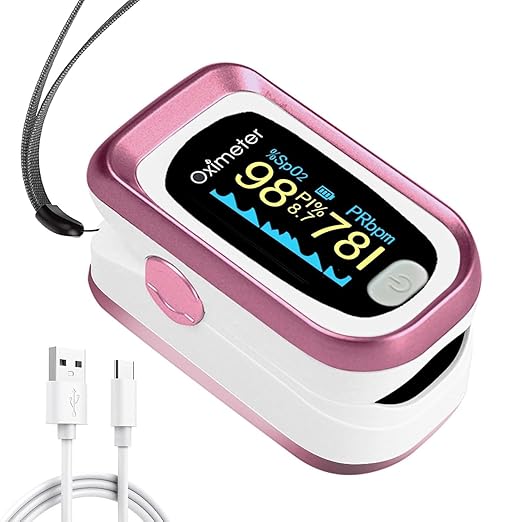 TYNDALL Pulse Oximeter Rechargeable, Oximeter Finger with Pulse and Oxygen, Oxygen Monitor Fingertip, Heart Rate Monitor F...