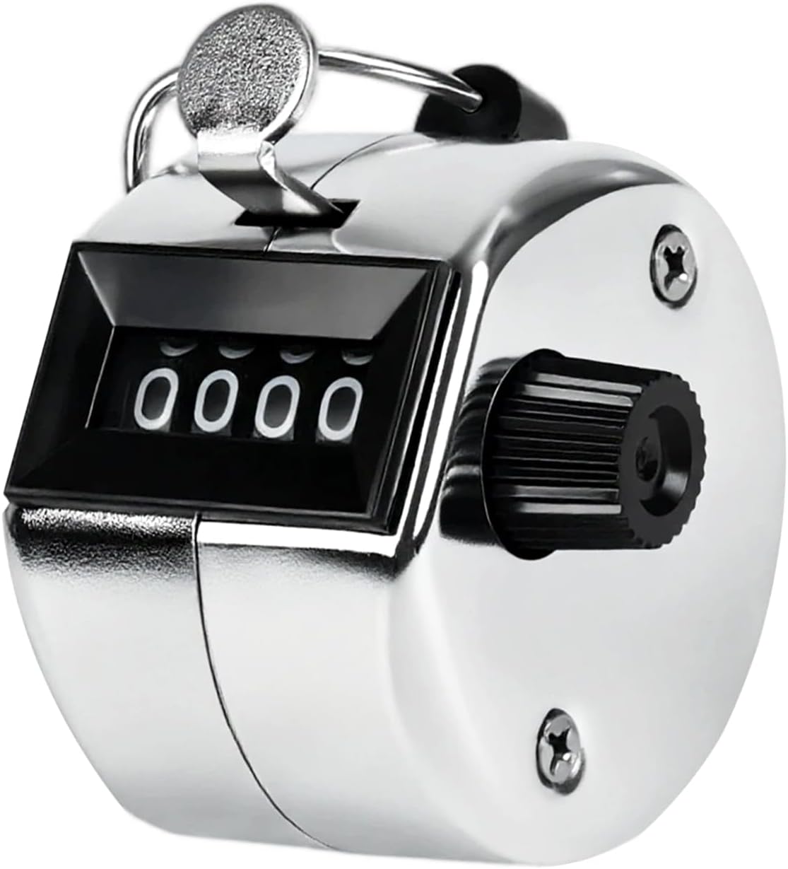 Metal Handheld Tally Counter, Clicker Counter with 4 Digit Display, Hand Mechanical Counter for Counting, Golf, Baseball, Knitting, Coaching, Fishing and Laps