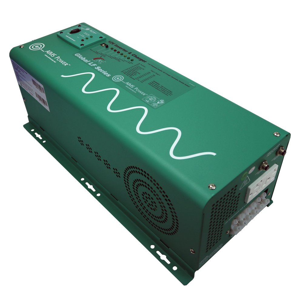 Aims Power Picoglf25W12V120Al Green 2500W Power Inverter Charger With Transfer Switch (12Vdc To 120Vac)