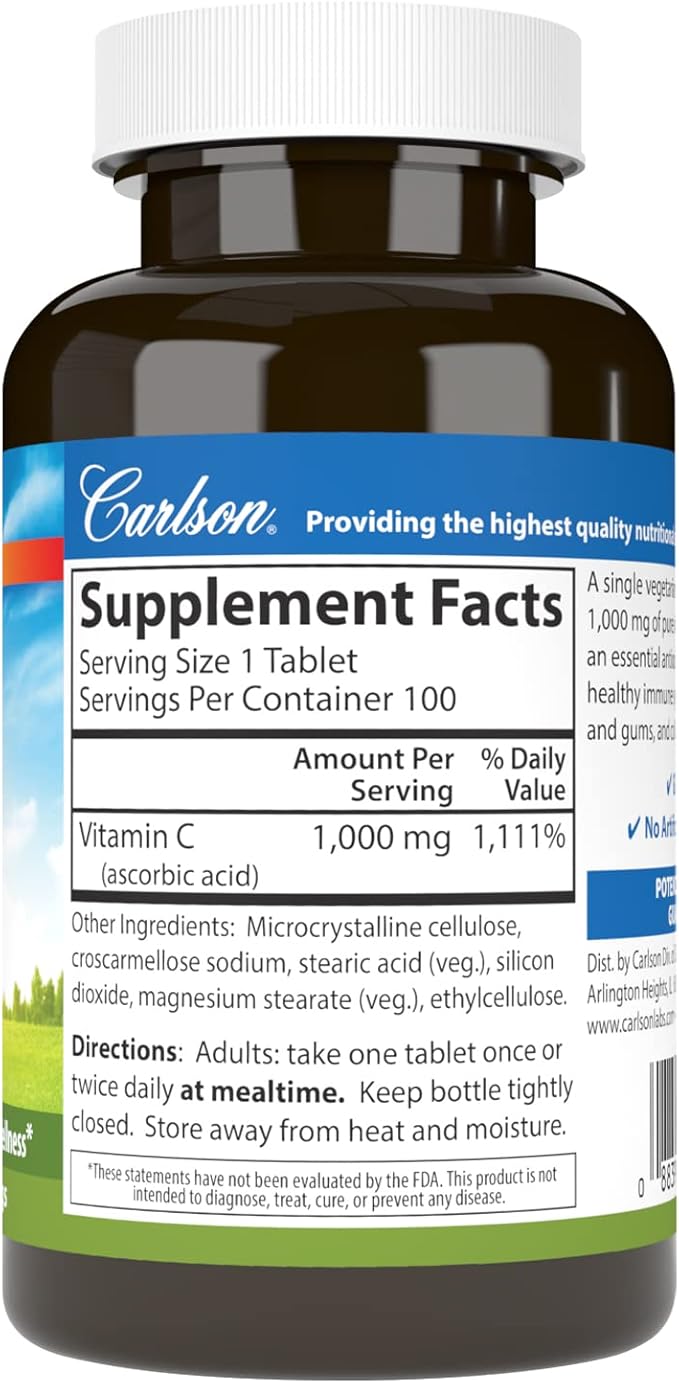 Carlson - Vitamin C 1,000 mg, 100 Count