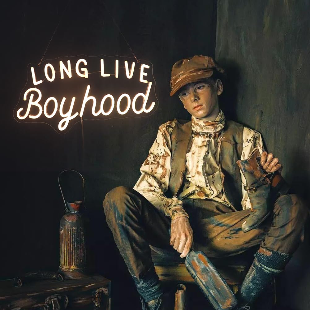 Long Live Boyhood Neon Sign  Decorative Neon Lights For KidS Room Play Room Wall Decor Neon Light Sign  Christmas Birthday KidS Gift Thanksgiving Gift(Warm White)