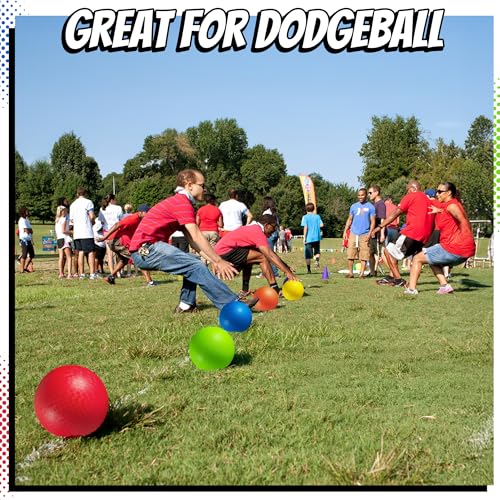 8.5 Inch Playground Balls Dodgeballs for Kids & Adults - (Pack of 6) Inflatable Rubber Indoor Outdoor Bouncy, Kickballs, F...