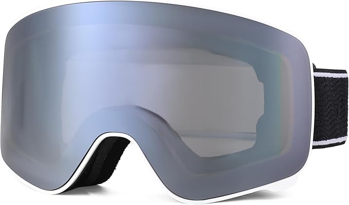 Revemo OTG Ski Goggles for Men Women Youth,Skiing,Ice Skating,Winter Sports,Snowboard Anti Fog Goggles,UV Protection