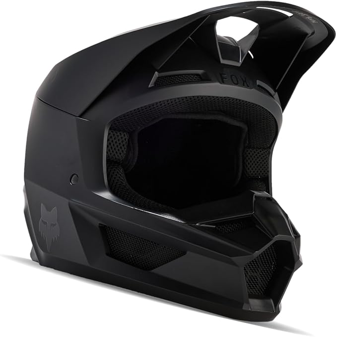 Fox Racing Unisex V1 Core Motocross Dirt Bike Helmet, Matte Black, Large