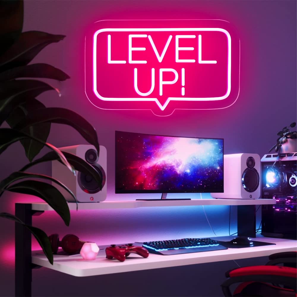 Game Neon Sign Game Room Decor Man Bedroom Wall Decoration Neon Light Signs Gamer Gift for Teen Girls Boys Bedroom Gaming Room D