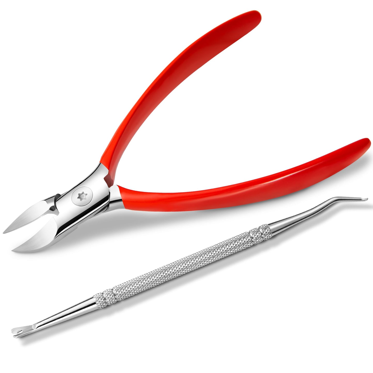 Treatonic Ingrown Toenail Clipper Removal Kit - Toenail Clippers for Thick, Fungal-Damaged, Curved Nails with Lifter & File, Lon